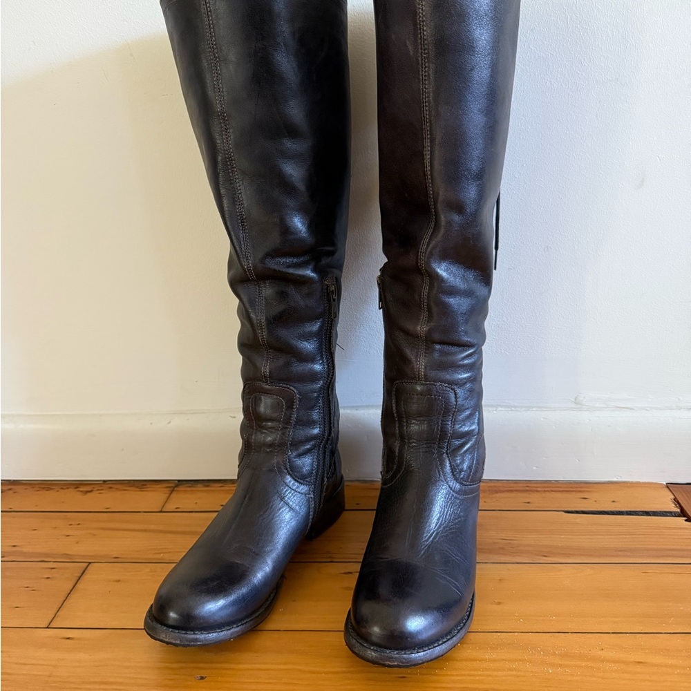 BED|STU Surrey black back lace up boots- size 8.5